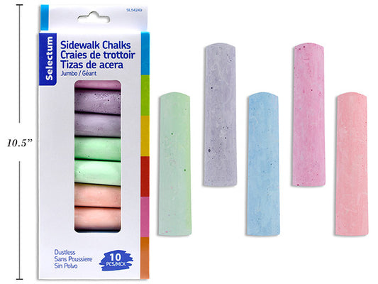 Jumbo Sidewalk Chalk (10 pieces)