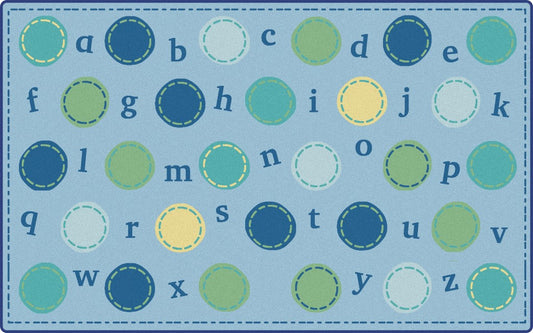KIDSoft™ Alphabet Dots Rug – Contemporary Colours