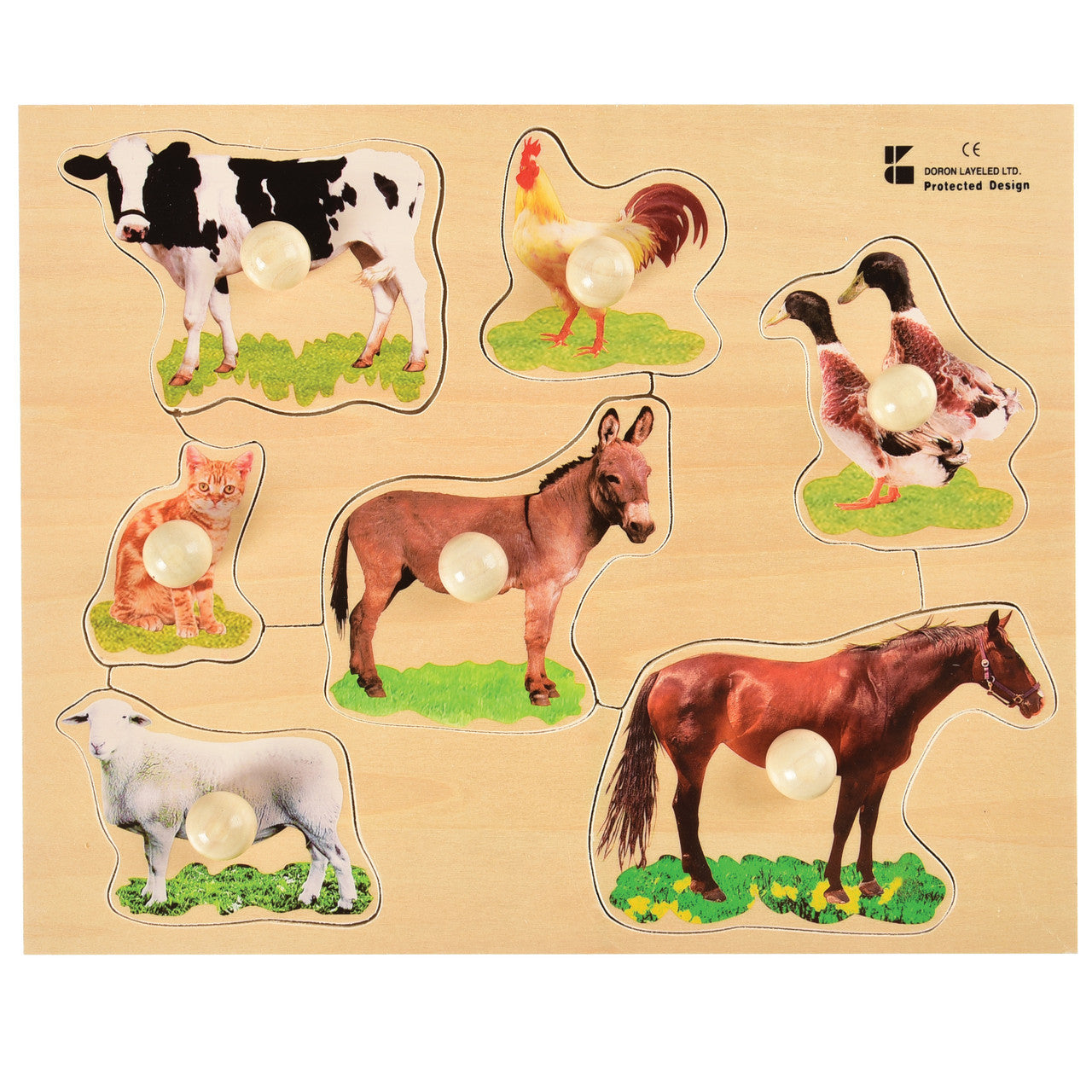 Knob Puzzle - Farm Animals