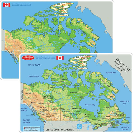 Learning Mat Canada Map