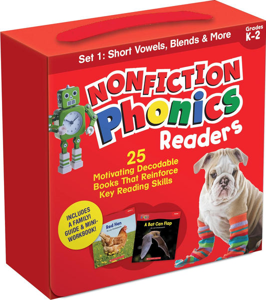 Nonfiction Phonics Readers Set 1: Short Vowels, Blends & More