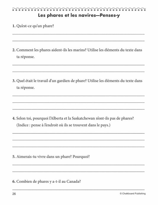 Canadian French Daily Reading Comprehension Grade 2