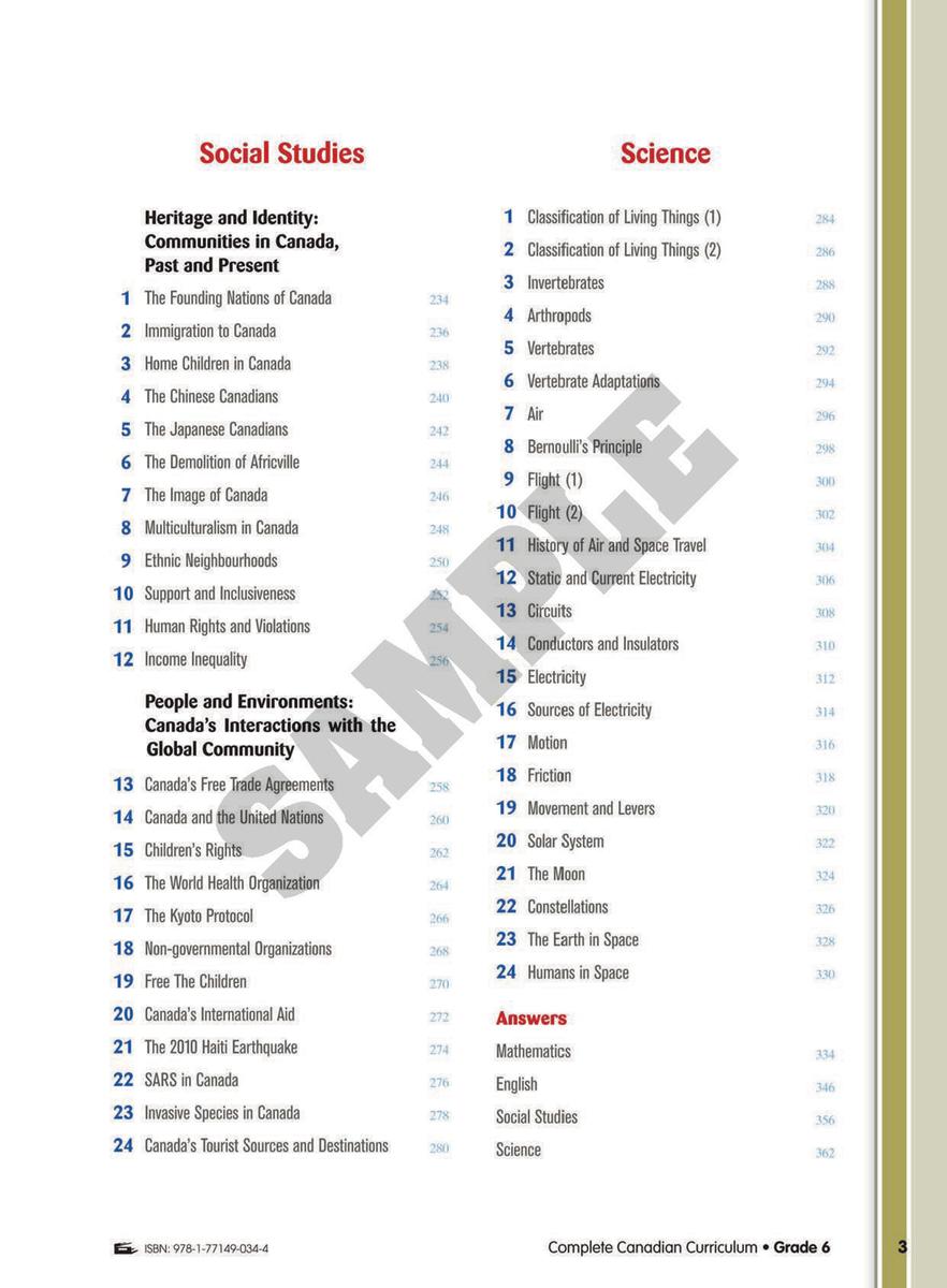 Complete Canadian Curriculum: Grade 6 (Enriched Edition)