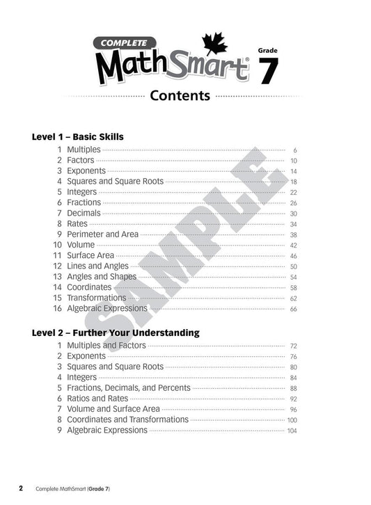 Complete MathSmart: Grade 7 (Extensive Edition)