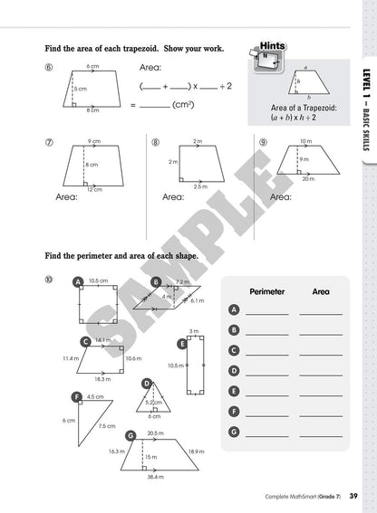 Complete MathSmart: Grade 7 (Extensive Edition)