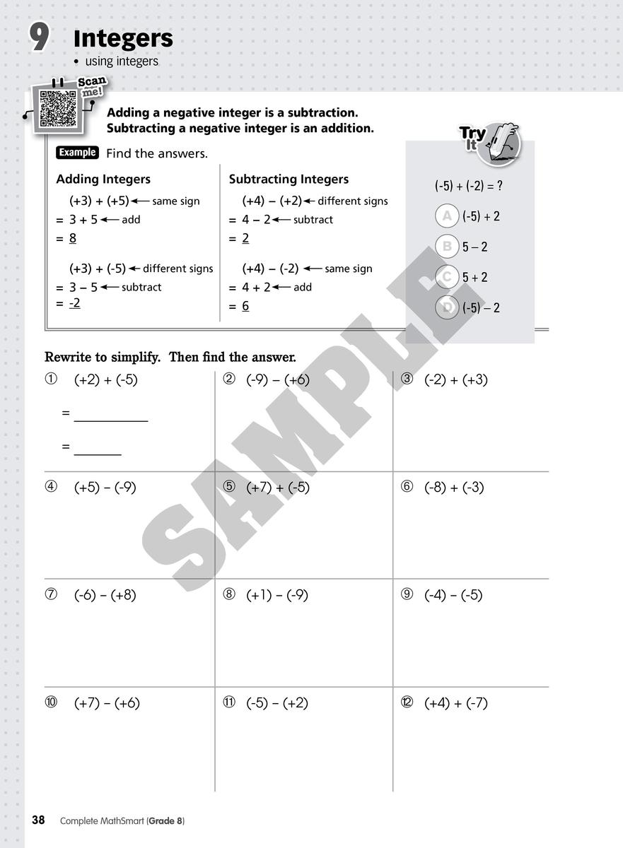 Complete MathSmart: Grade 8 (Extensive Edition)