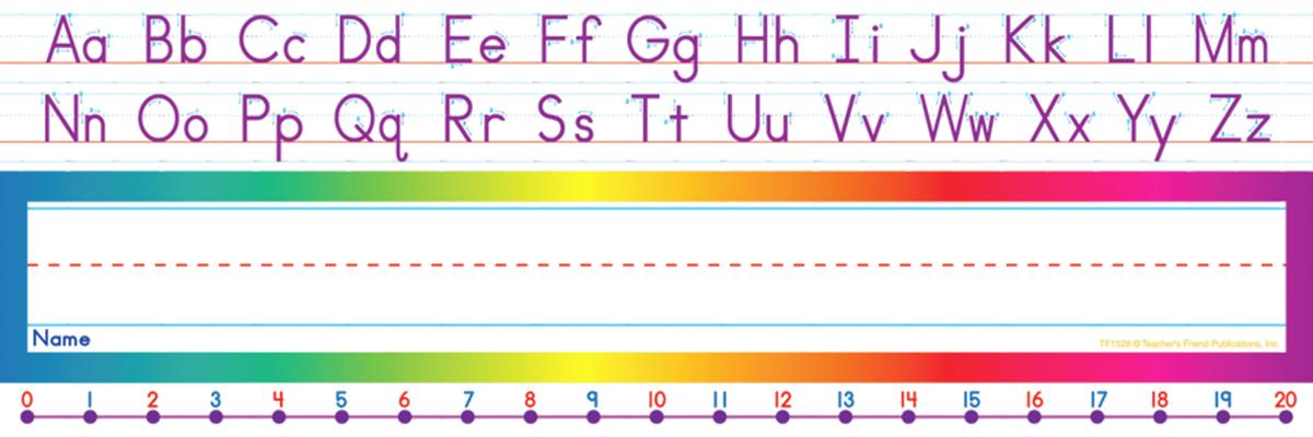 Alphabet-Number Line (Standard) Name Plates