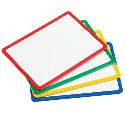 Magnetic Framed Plastic Whiteboards - Set of 4
