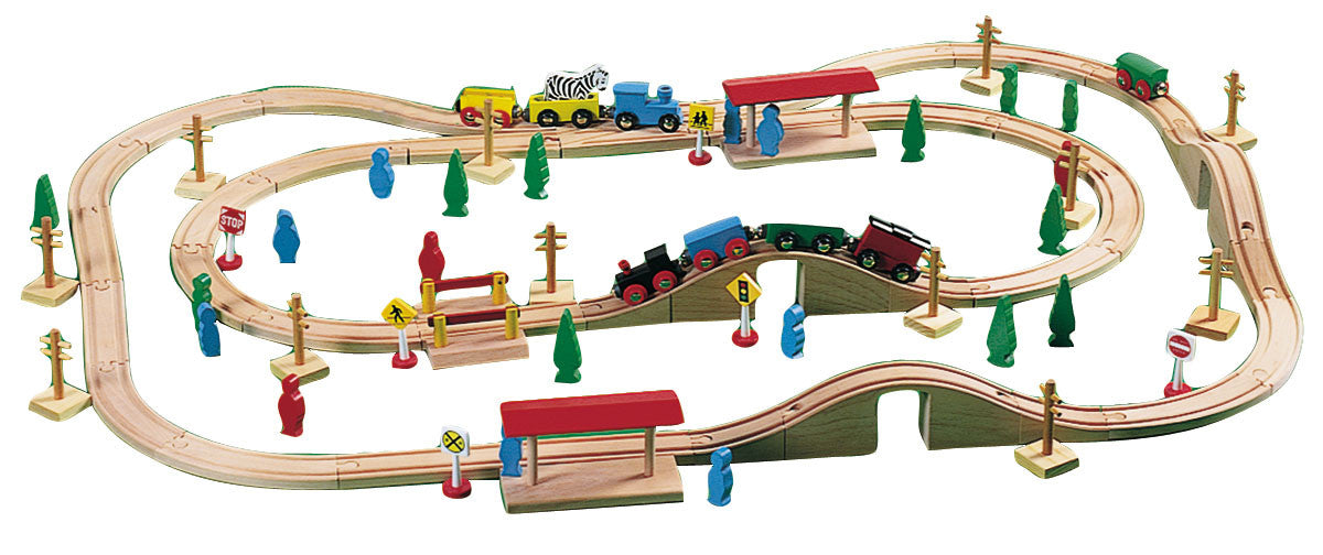 Magnetic Wood Train Set