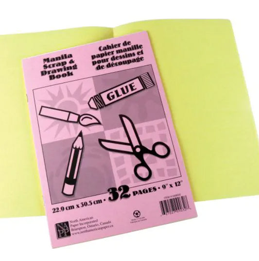 Manilla Scrap Book Pad 9"x12" (32 sheets)