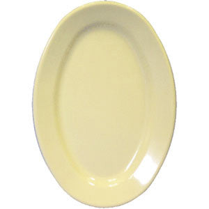 Melamine Crockery- Oval Serving Plate (Yellow)