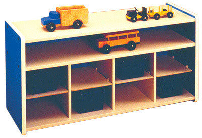 Melamine Low Storage Unit with 8 Trays