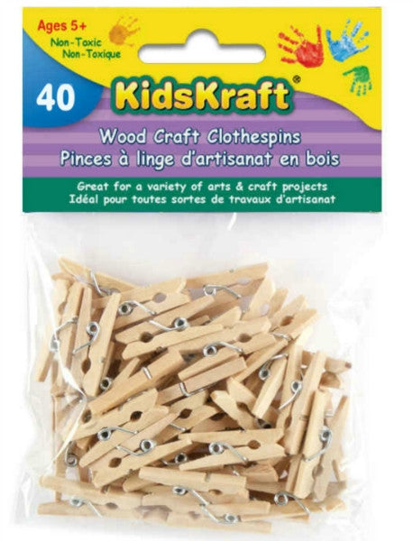 Mini Clothespins 40/pk