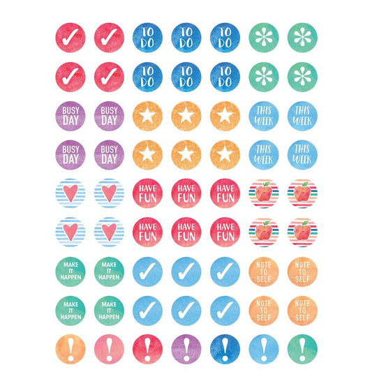 Mini Planner Watercolor Stickers