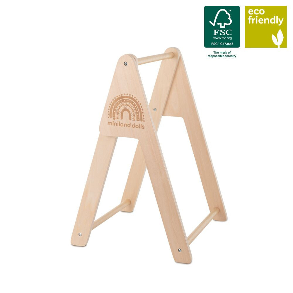 Miniland Dolls Wooden Clothes Rack