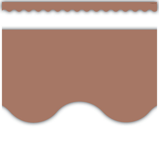 Mocha Scalloped Border Trim