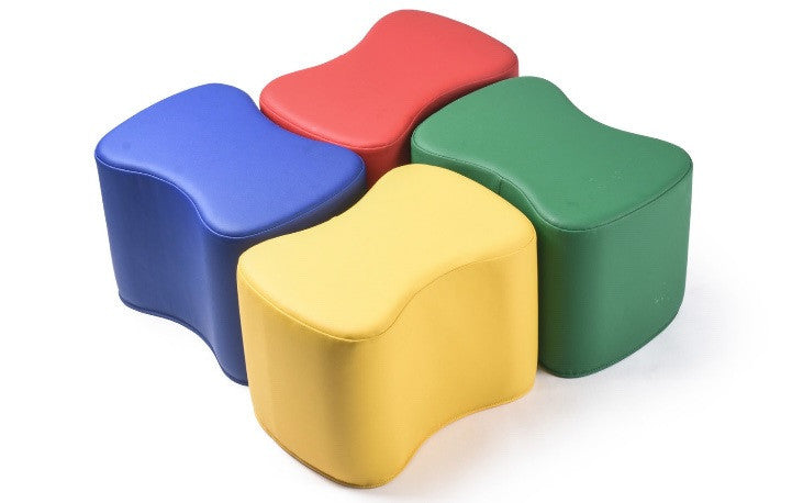 Modular Butterfly Soft Seats, Primary Colors - Set of 4