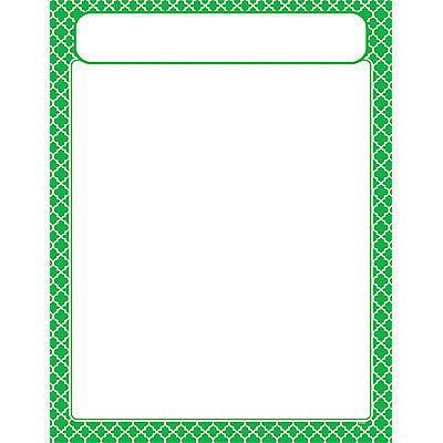 Moroccan Green - Learning Chart