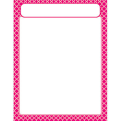 Moroccan Pink - Learning Chart