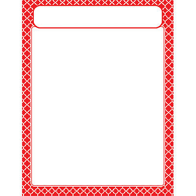 Moroccan Red - Learning Chart