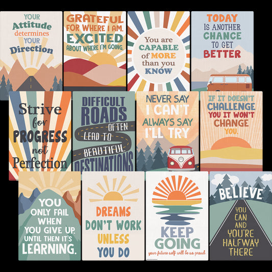 Moving Mountains Road Trip Positive Sayings Small Poster Pack
