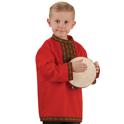 Red Embroidered Folk Shirt - Eastern Europe - Boy