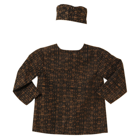 Patterned Festival Tunic and Cap - African Heritage - Boy