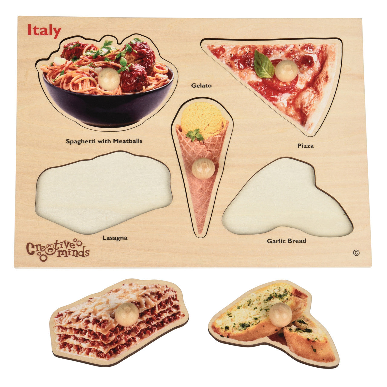 Knob Food Puzzle - Italy