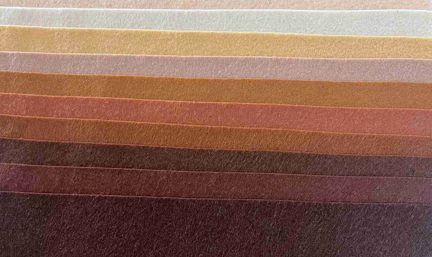Multicultural Felt Sheets 9" x 12" (12 pack)