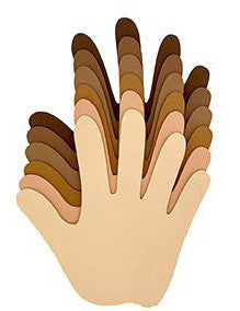 Multicultural Foam Shapes - 6" Hands