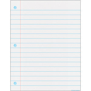 Notebook Paper Write-On/Wipe-Off Chart 17" x 22"