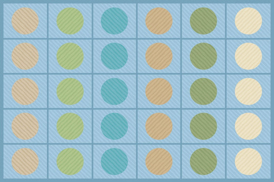 Open Seating Classroom Rectangle Rug - Calming Colours