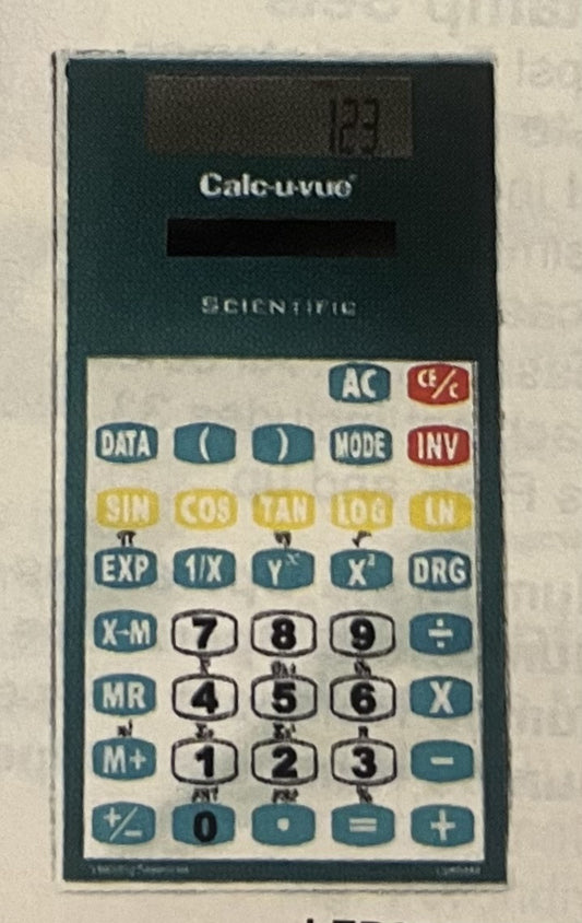 Overhead Scientific Calculator Calc-U-Vue