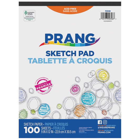 Sketch Paper Pad - 9" x 12" - 100 Sheets