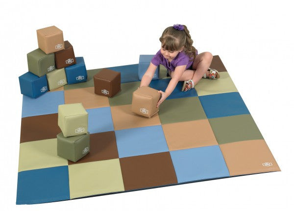 Patchwork Mat and 12 Pc. Block Set - Woodland