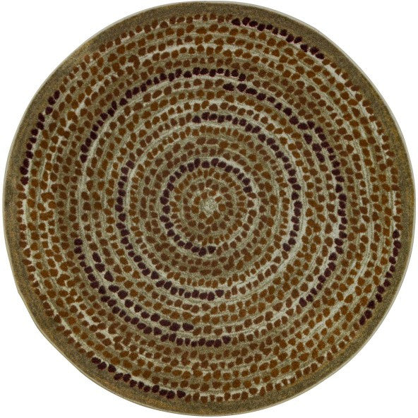 Peaceful Pebbles 13'2" Round Terracotta Carpet