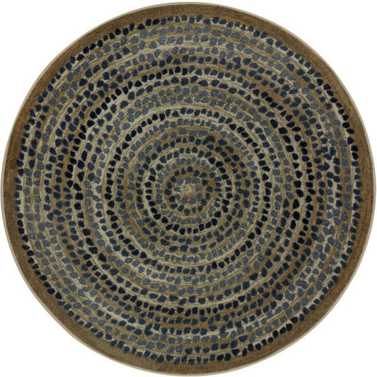 Peaceful Pebbles 5'4" Round Slate Carpet