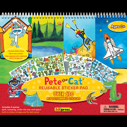 Pete the Cat Reusable Sticker Pad