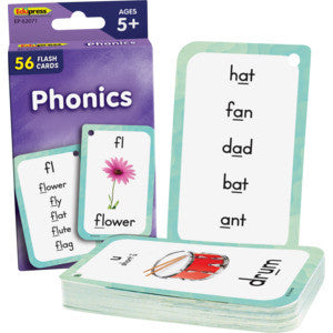 Phonics Flash Cards - 56 Double-Sided Cards