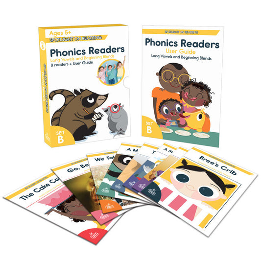 Phonics Readers - Set B (Long Vowels and Beginning Blends Readers Set)