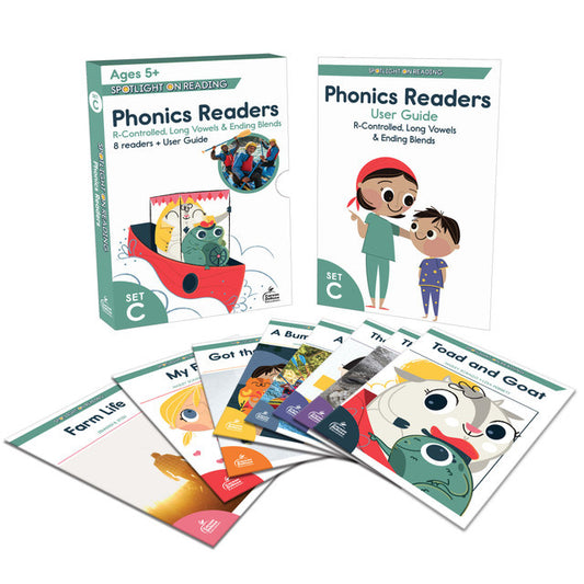 Phonics Readers - Set C (R-Controlled Vowels & Ending Blends Readers Set)