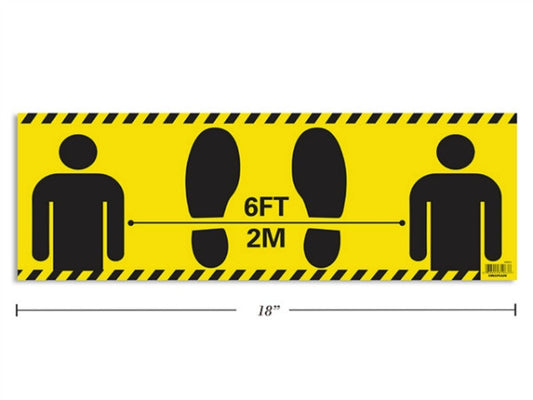 Physical Distancing Floor Decal 6' x 18"