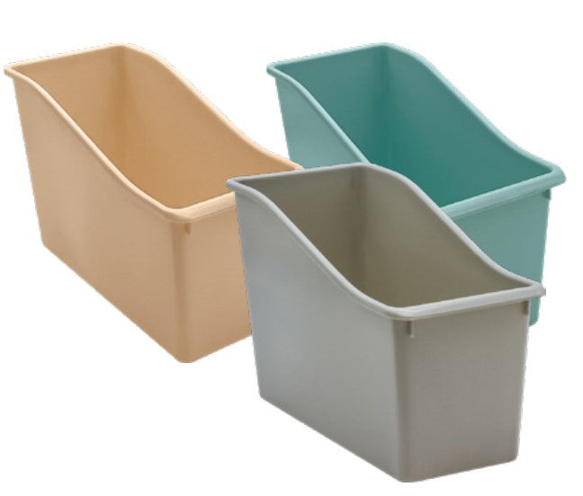 Plastic Book Bins- Set of 3