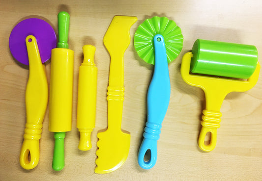 Plastic Dough Tools- Set Of 6