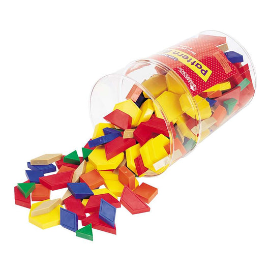 Plastic Pattern Blocks - 1 cm, Set of 250
