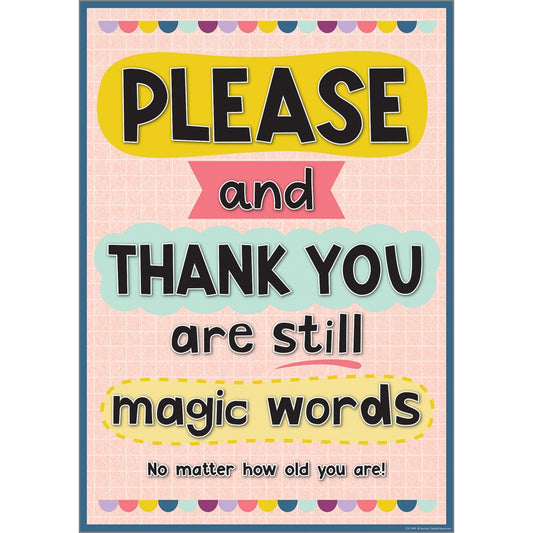 Please and Thank You Are Still Magic Words Positive Poster