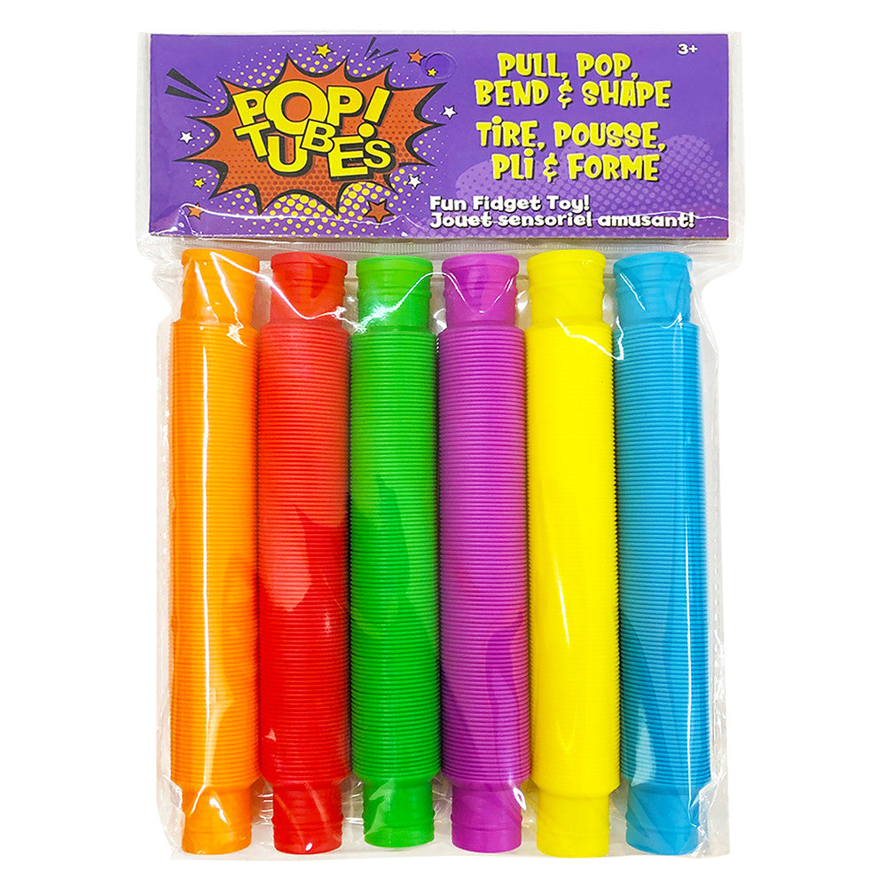 Pop Tubes - Set of 6 (Assorted Colours)