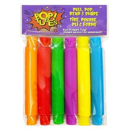 Pop Tubes - Set of 6 (Assorted Colours)