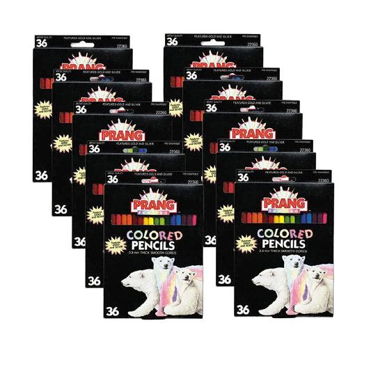 Pencil Crayons - Set of 10 Packs - 36 Crayons/Pack