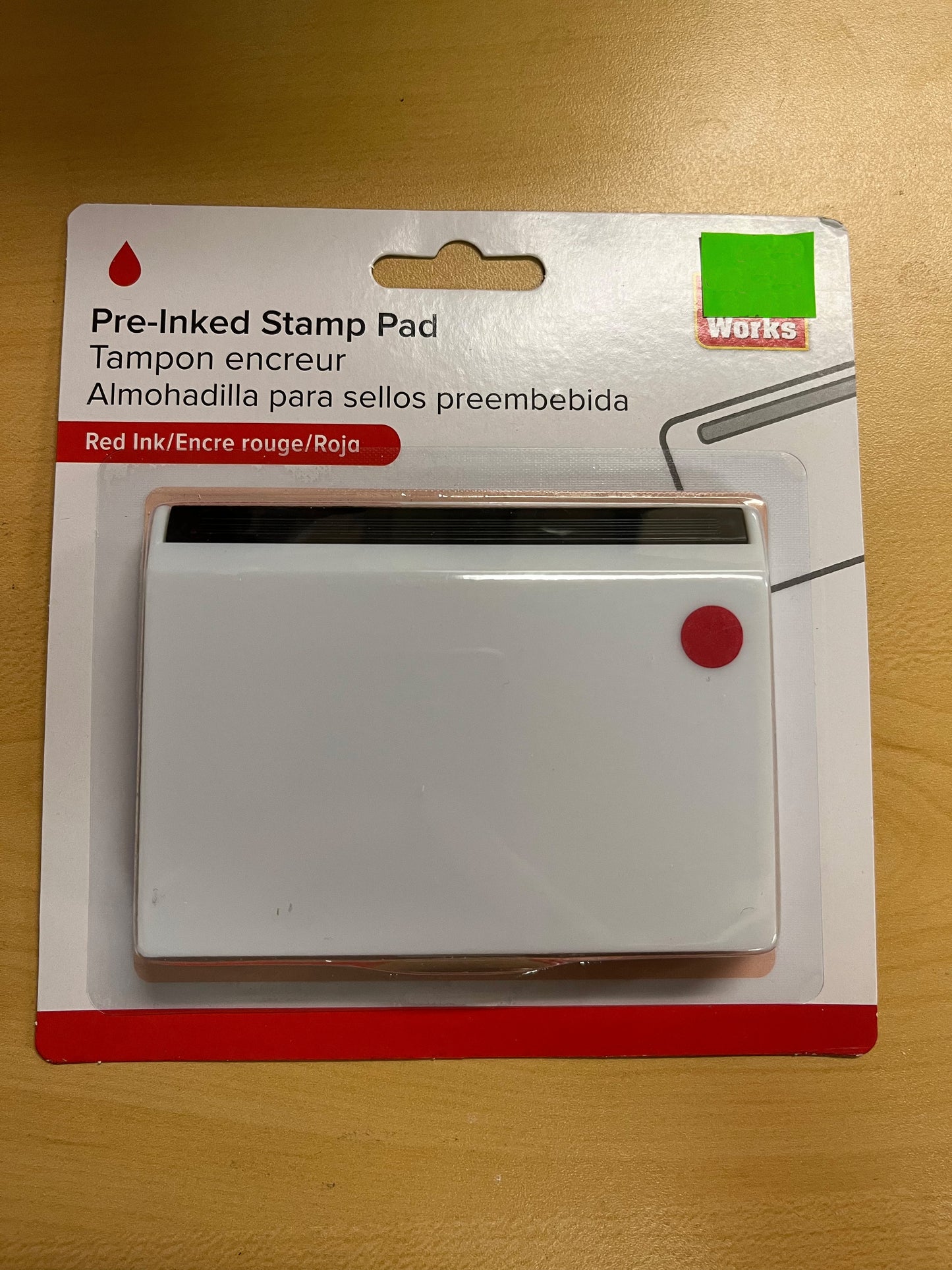 Pre-Inked Stamp Pad (Blue, Black, Red)